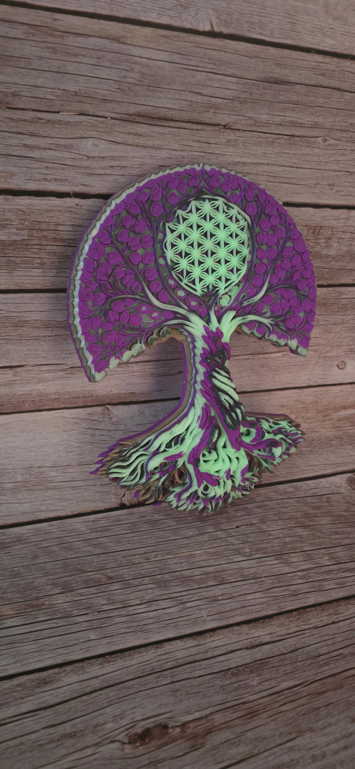 Verdant Sigil Tree | Glow-in-the-Dark Wall Art
