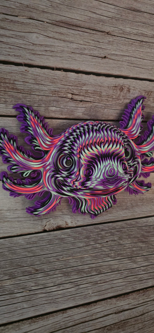 Dream Marsh Axolotl | Glow-in-the-Dark Wall Art
