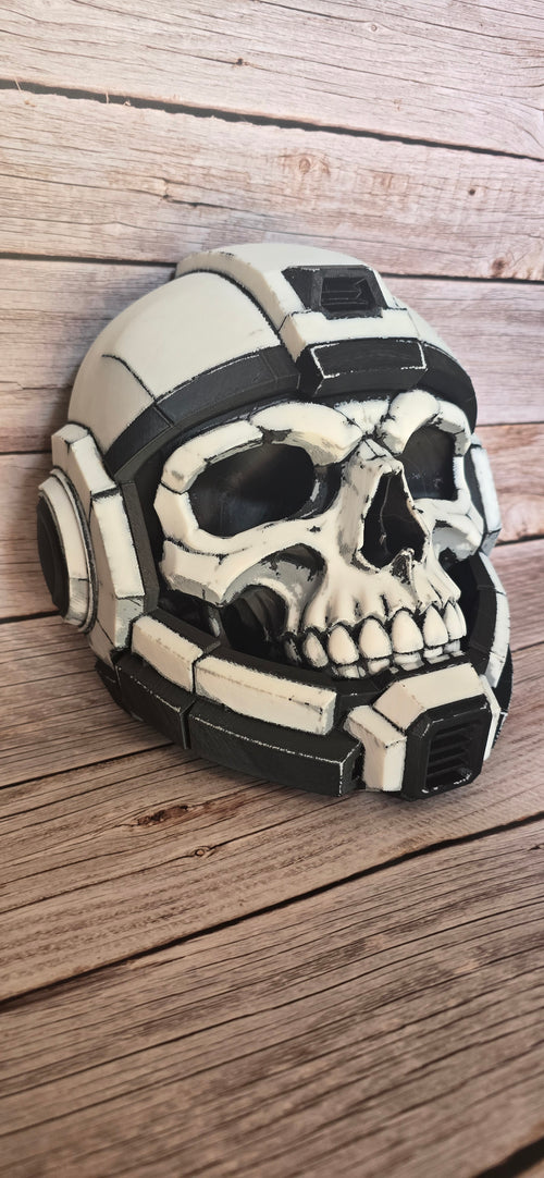 GhostHelm Sentinel | Glow-in-the-Dark Skull Wall Sculpture