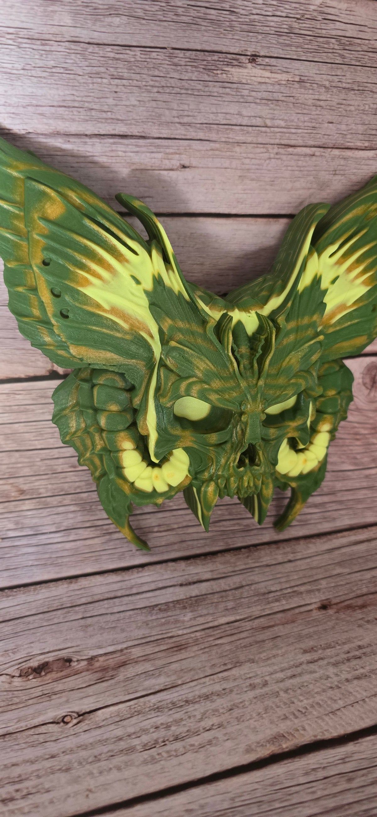 Skullwood Firemoth | 3D Printed Gothic Moth Wall Art