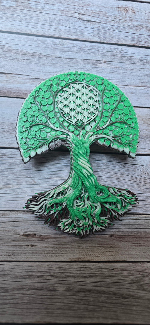Verdant Sigil Tree | Glow-in-the-Dark Wall Art