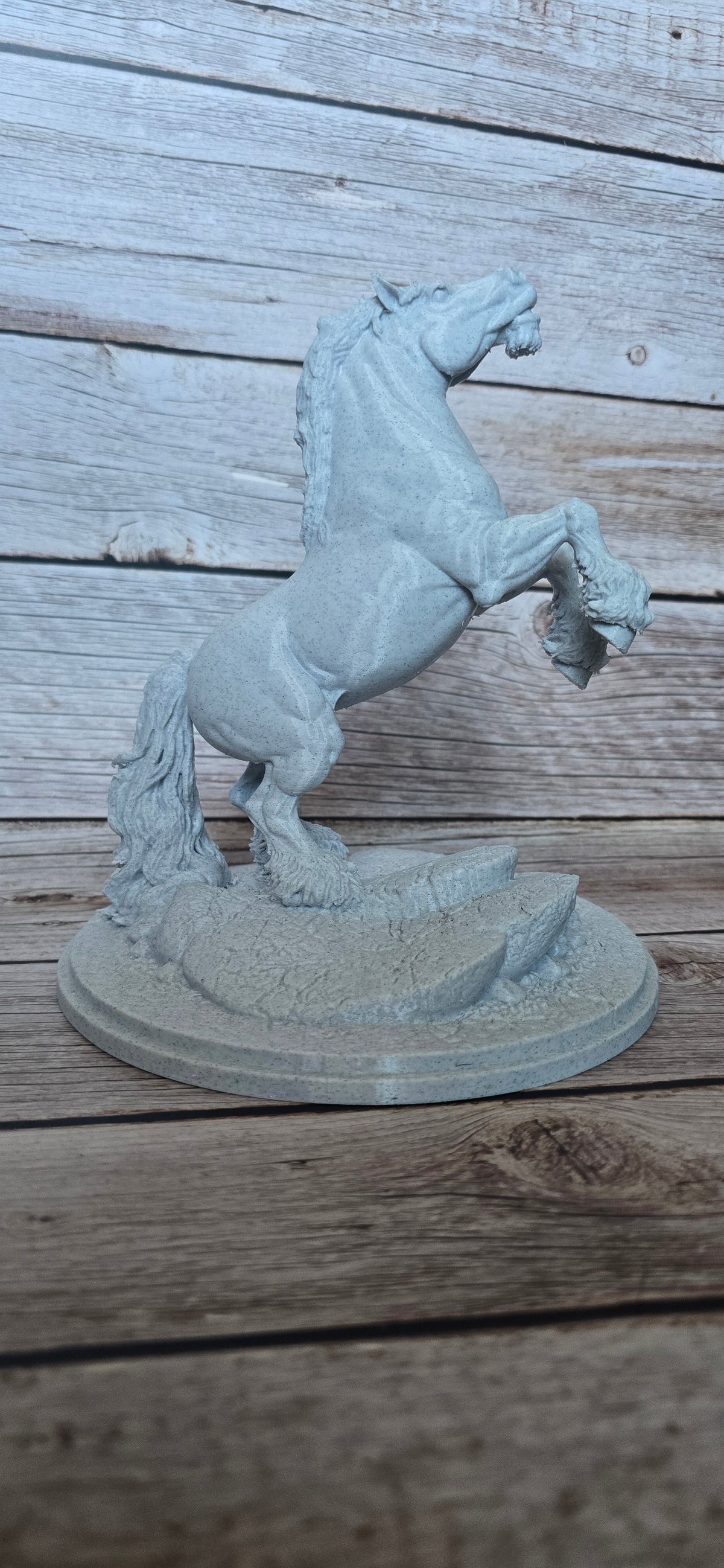 Horse of the Year | Marble Rearing Horse & Unicorn Statue