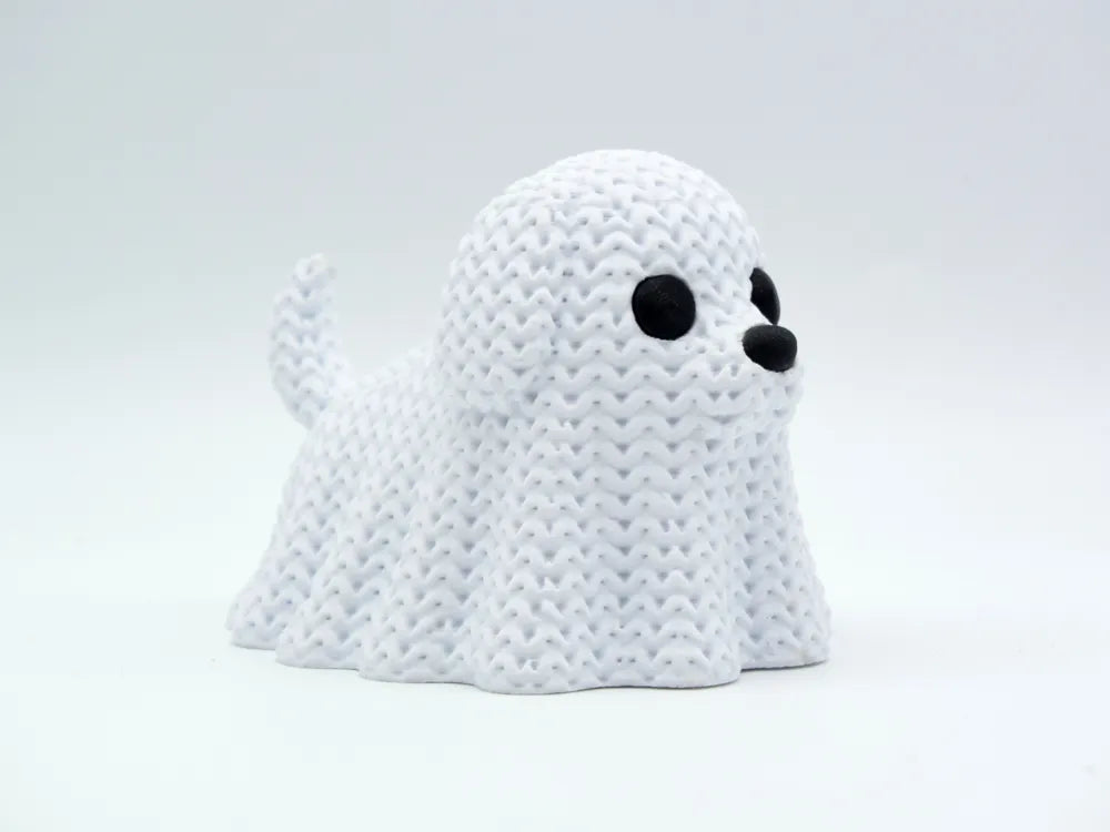 Spectral Hound Guardian - 3D Printed Halloween Ghost Dog - White