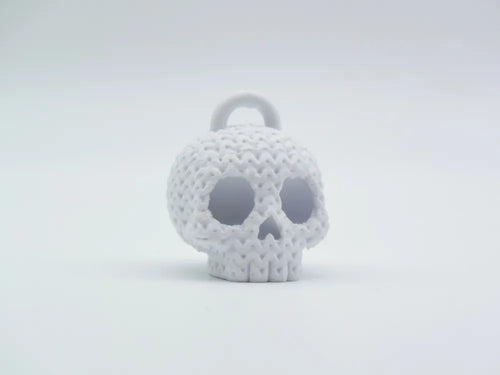 Knitted Halloween Skull Keychain